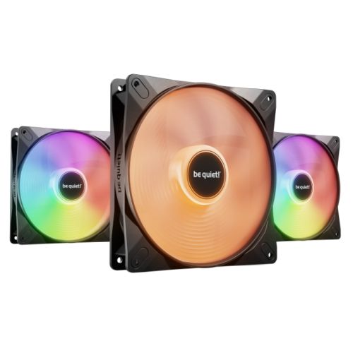 Be Quiet! (BL127) Light Wings LX 14cm PWM ARGB Case Fans (3 Pack), Rifle Bearing, Impeller w/ 16 LEDs, Daisy-Chain, Up to 1200 RPM, Black Be Quiet! (BL127) Light Wings LX 14cm PWM ARGB Case Fans (3 Pack), Rifle Bearing, Impeller w/ 16 LEDs, Daisy-Chain, Up to 1200 RPM, Black